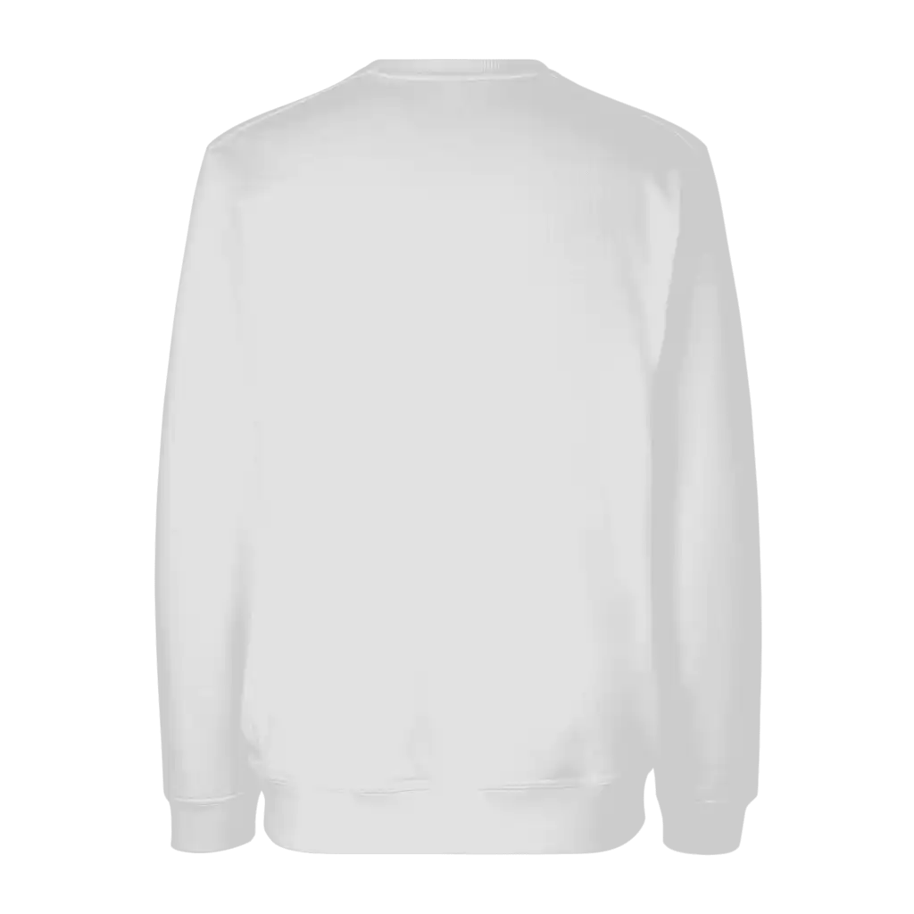 Miesten PRO Wear CARE collegepaita valkoinen takakuva omalla logolla | ZigiZagi