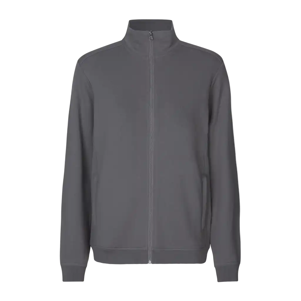 Silver grey PRO Wear CARE cardigan omalla logolla – edestä