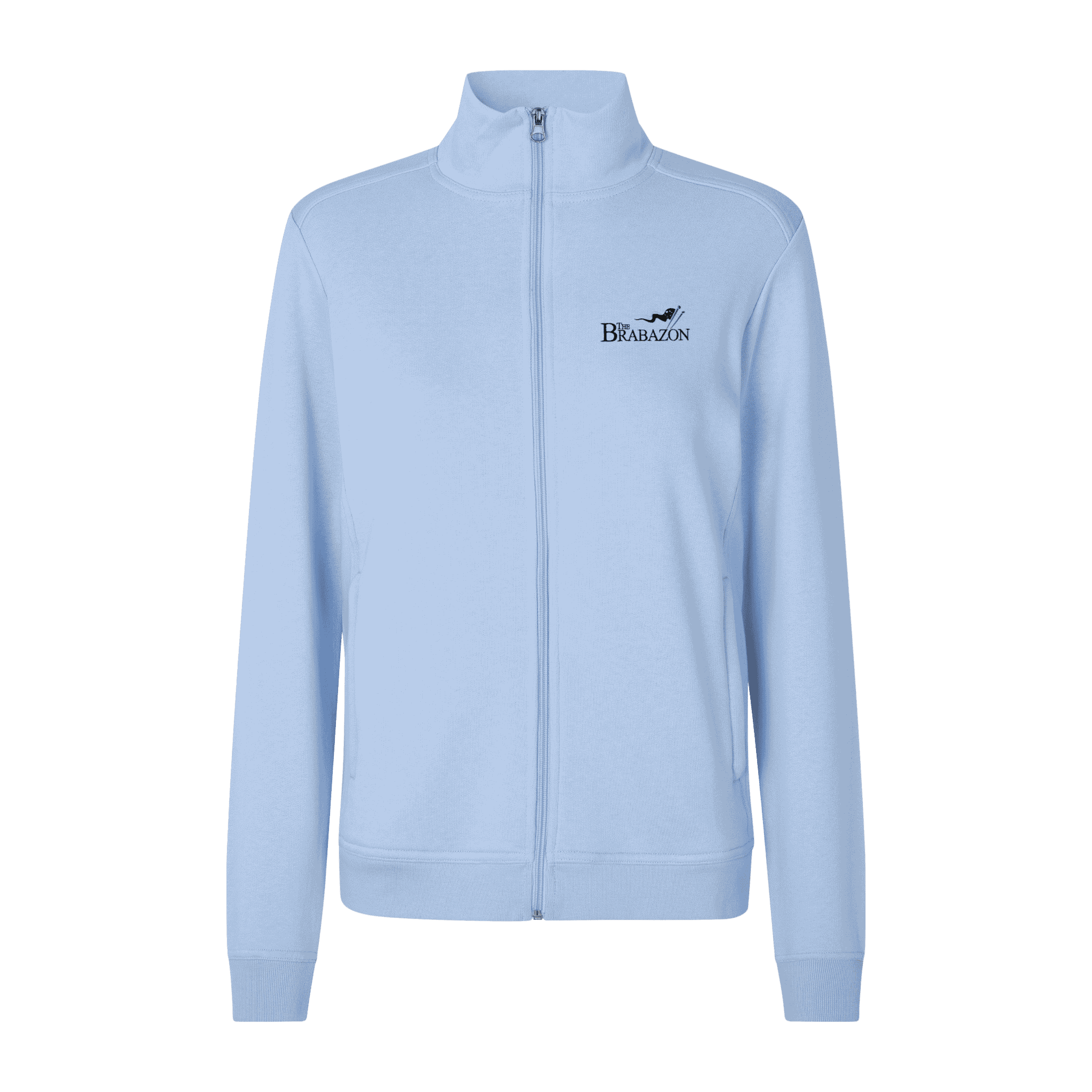 Light Blue PRO Wear CARE naisten cardigan omalla logolla – Brodeerattu logo - edestä