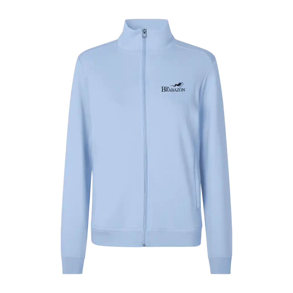 Light Blue PRO Wear CARE naisten cardigan omalla logolla â Brodeerattu logo - edestĂ€