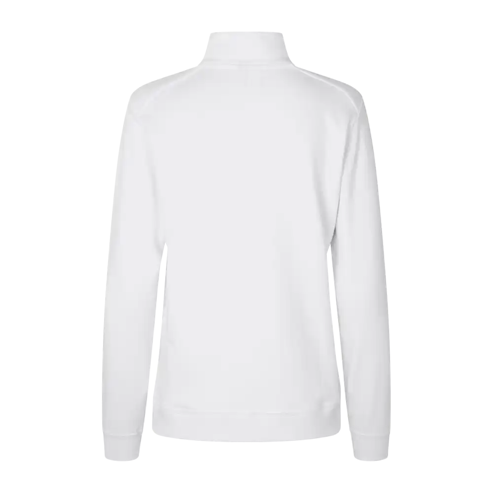 Valkoinen PRO Wear CARE naisten cardigan omalla logolla â takaa