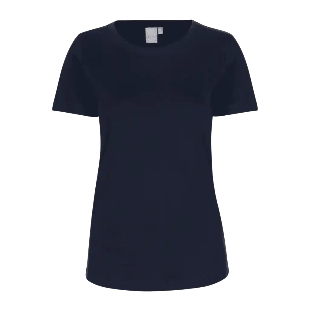 Navy naisten Interlock T-paita ID® 0508 – klassinen laadukas t-paita painettuna omalla logolla