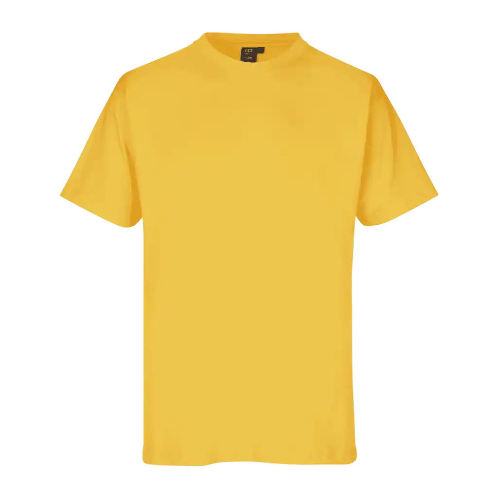 Keltainen ID® T-TIME® T-shirt 0510 – erottuva t-paita omalla logolla mainos- ja työkäyttöön