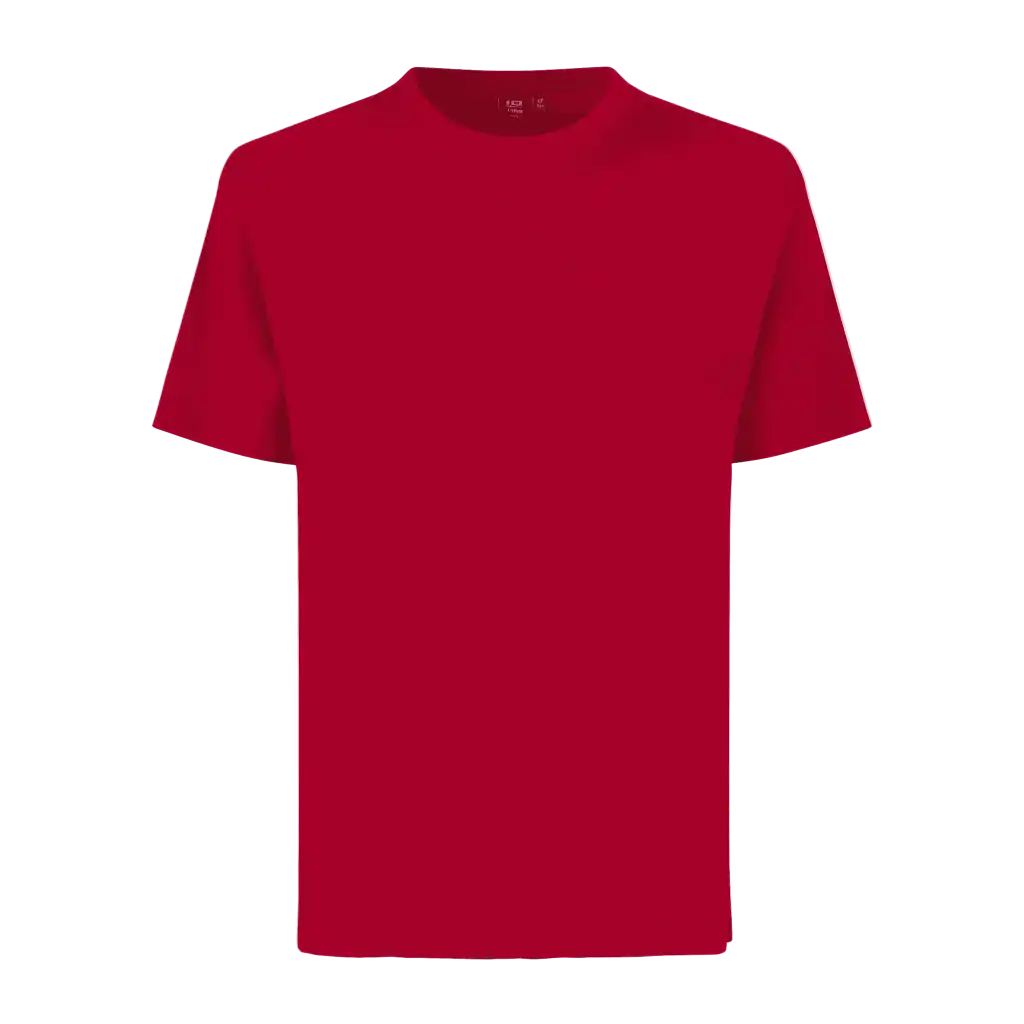 Punainen ID® T-TIME® T-shirt 0510 – huomiovärinen t-paita omalla logolla yrityksille ja seuroille
