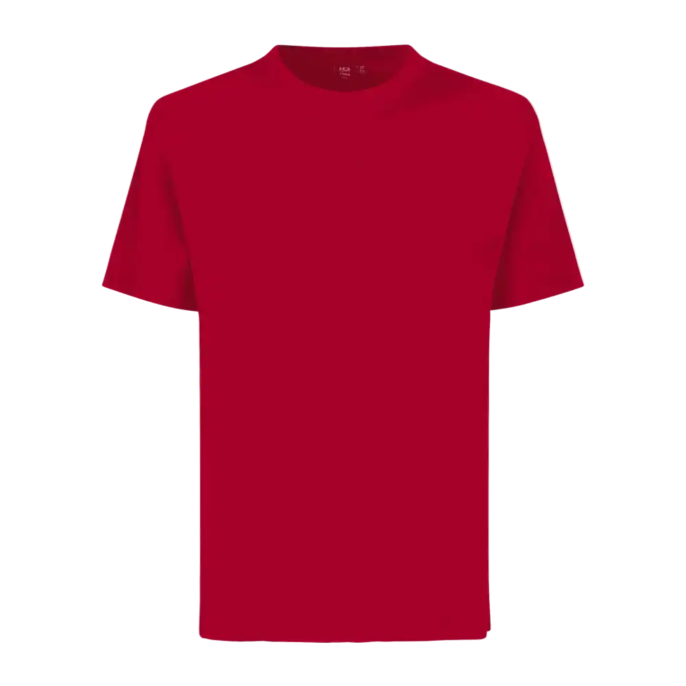Punainen ID® T-TIME® T-shirt 0510 – huomiovärinen t-paita omalla logolla yrityksille ja seuroille