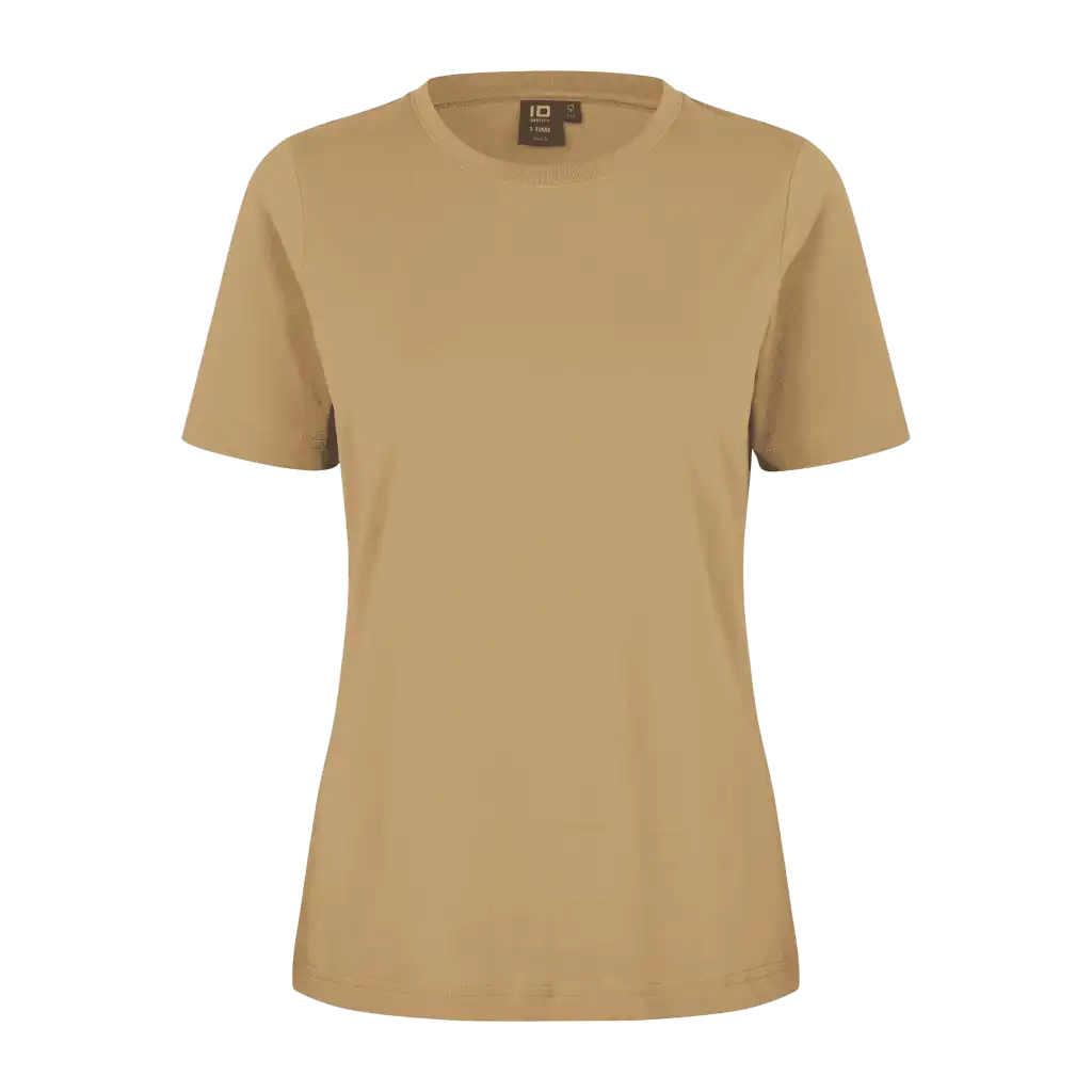 ID® T-TIME® 0511 naisten T-paita hiekan sävy – puuvillainen T-paita omalla logolla