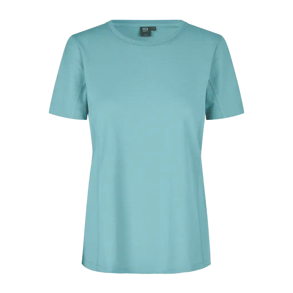 Dusty aqua ID® Lyocell T-shirt 0529 – pehmeä ja ekologinen naisten T-paita painettuna logolla