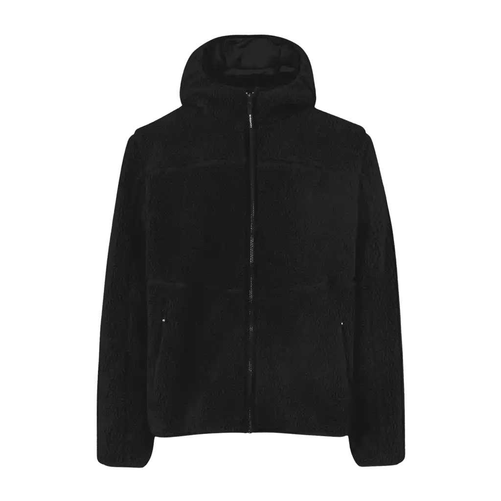 Musta Pile Fleece Jacket miehille – edestä