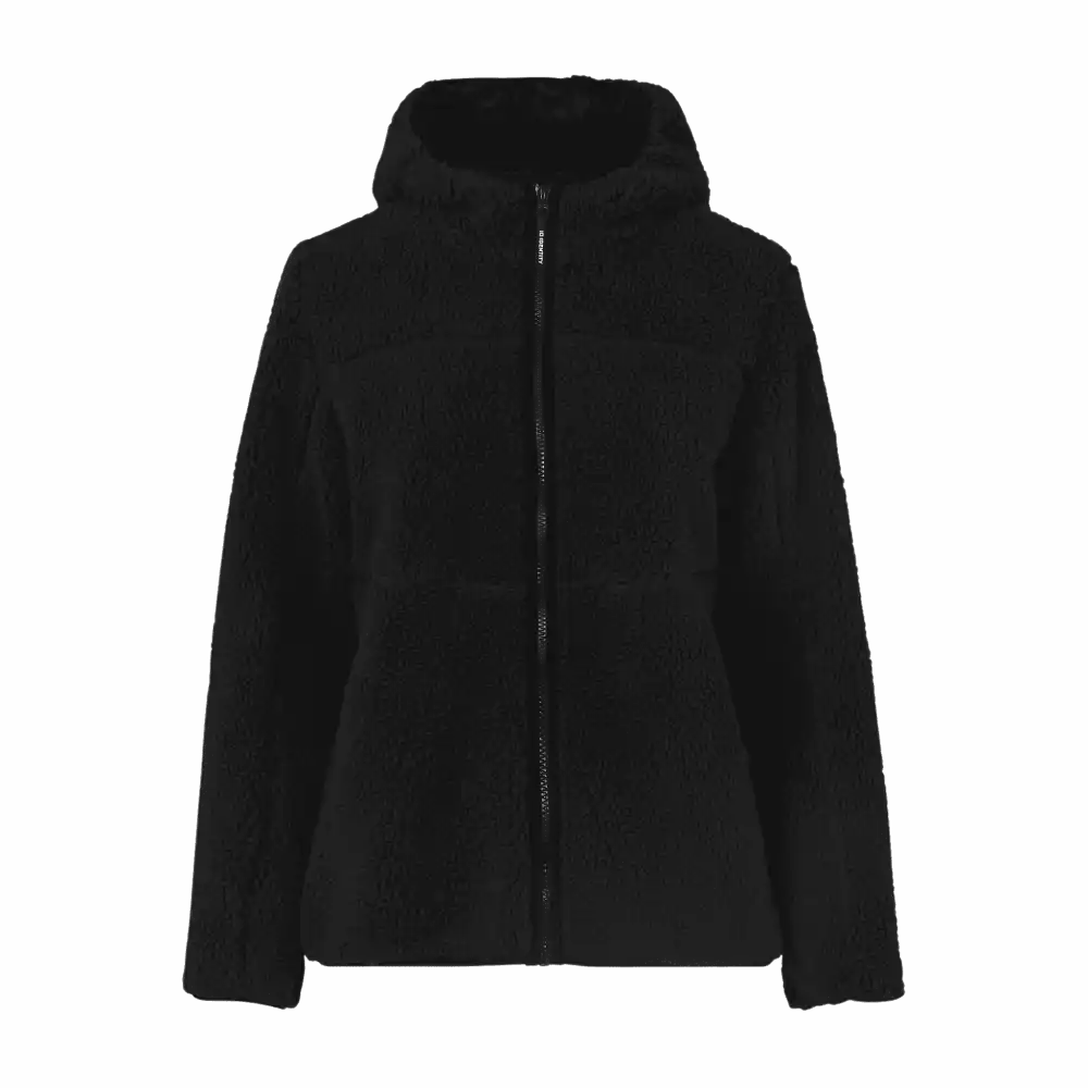 Musta Pile Fleece Jacket naisille â edestĂ€