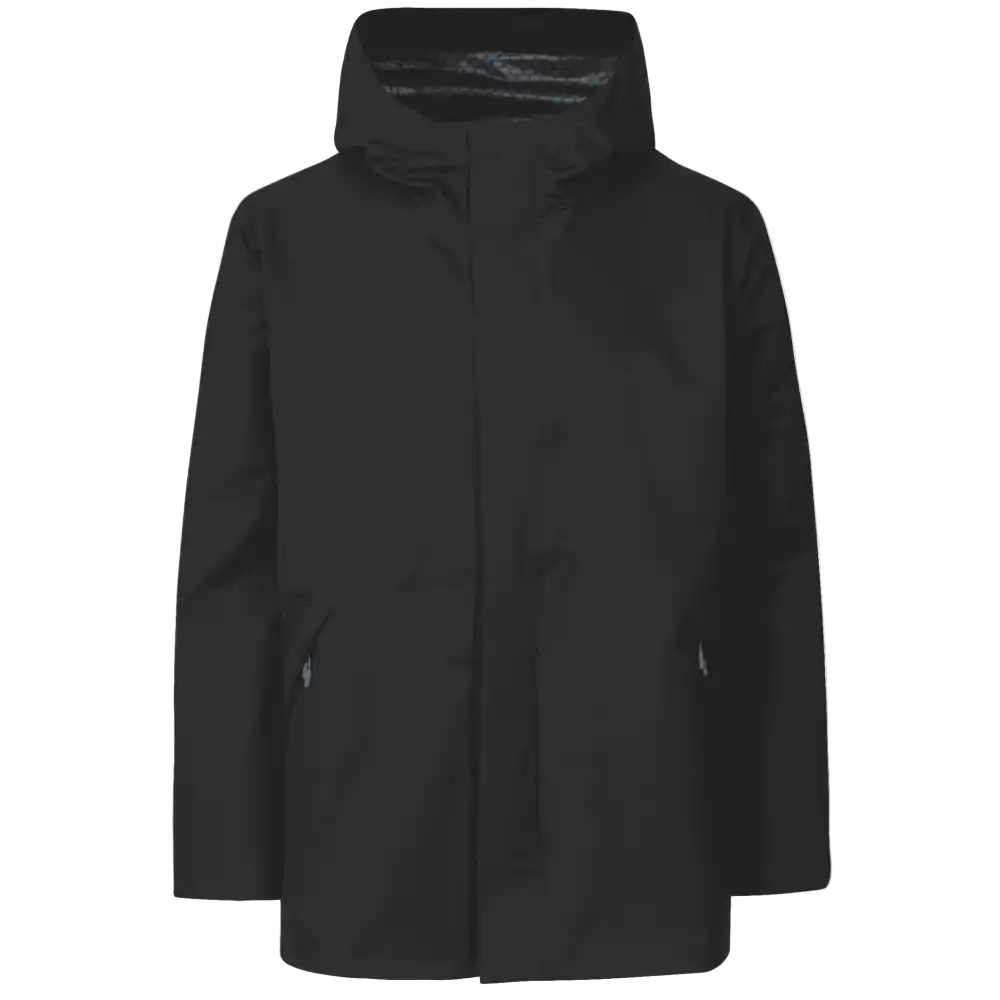 Musta Rain Jacket Performance – tyylikäs takki omalla logolla – yritys- ja seurakäyttöön