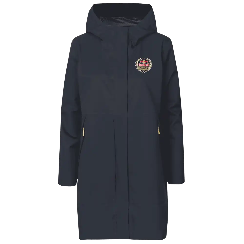 Navy Rain Jacket Performance – Naisten vedenpitävä kuoritakki omalla logolla yrityksille ja seuroille