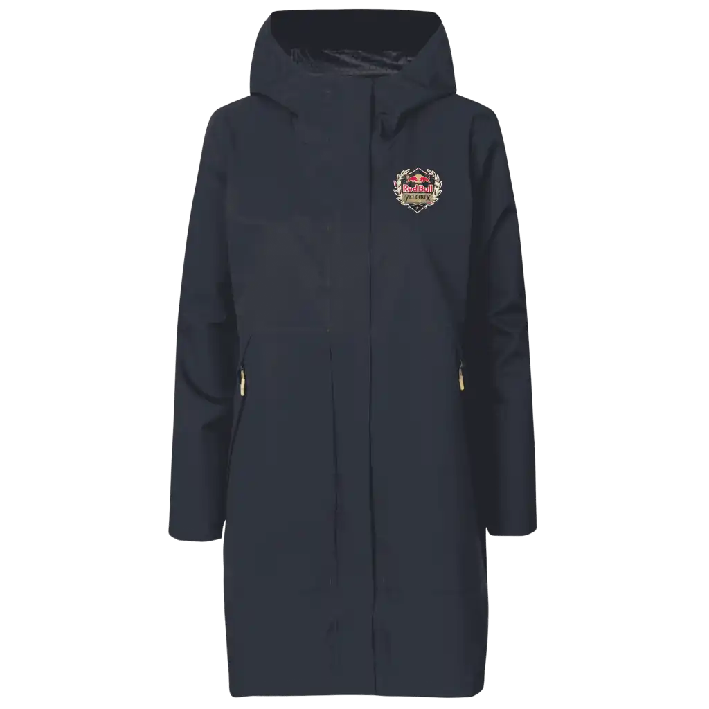 Navy Rain Jacket Performance – Naisten vedenpitävä kuoritakki omalla logolla yrityksille ja seuroille