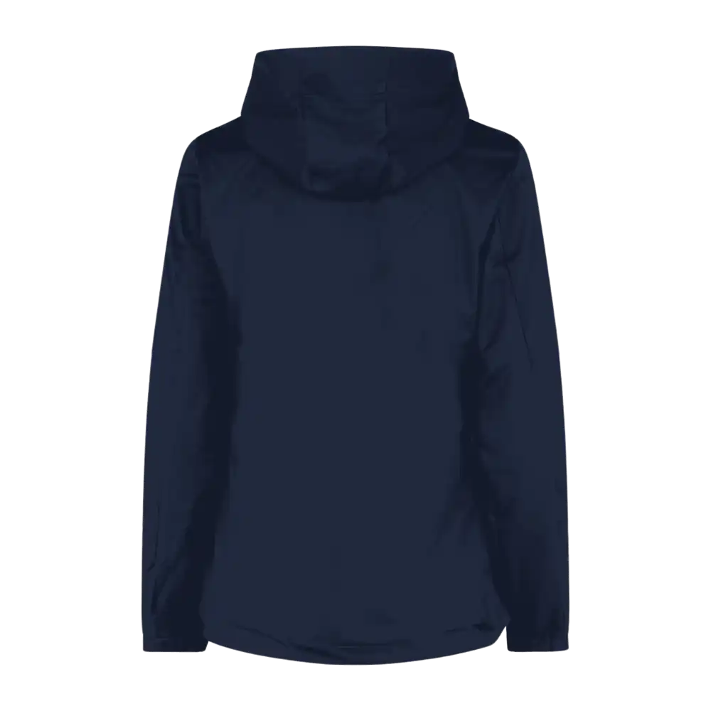 Navy Soft Shell Jacket naisille takaa – takki omalla logolla, Colorstop transfer logo rinnassa