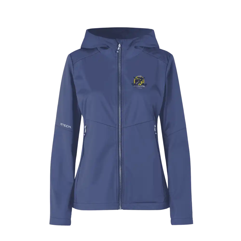 Storm Blue Soft Shell Jacket naisille – takki omalla logolla, Colorstop transfer logo rinnassa