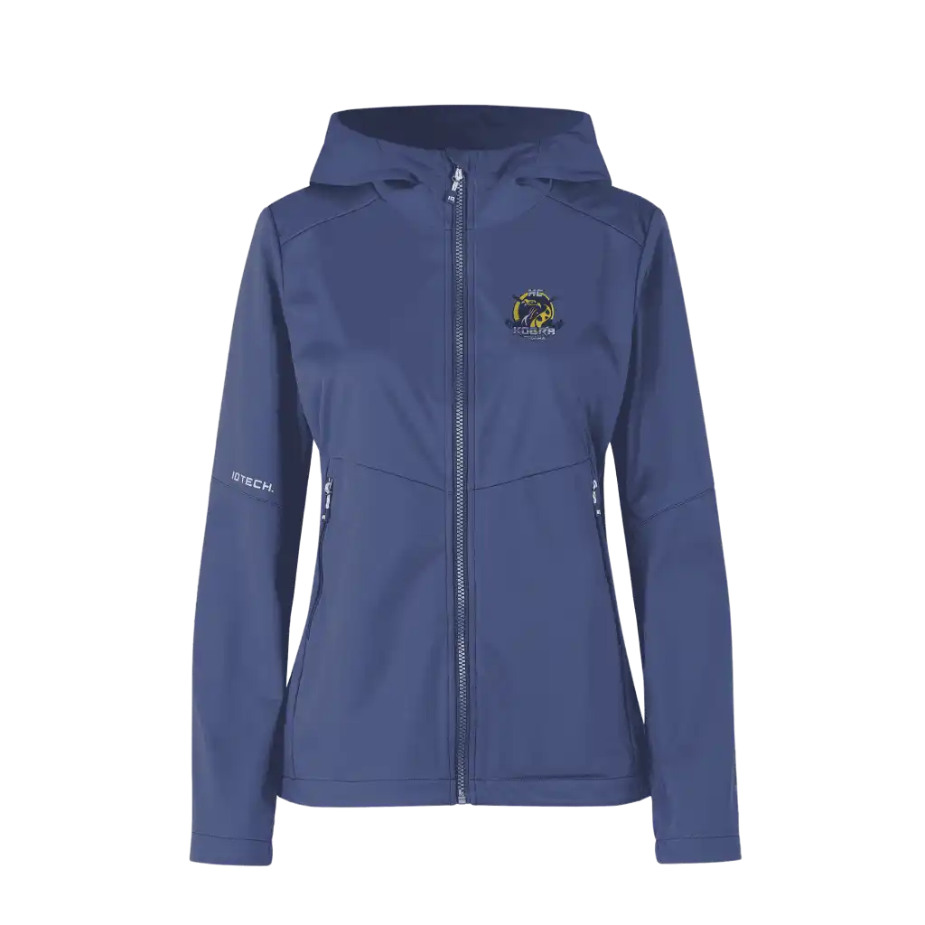 Storm Blue Soft Shell Jacket naisille – takki omalla logolla, Colorstop transfer logo rinnassa