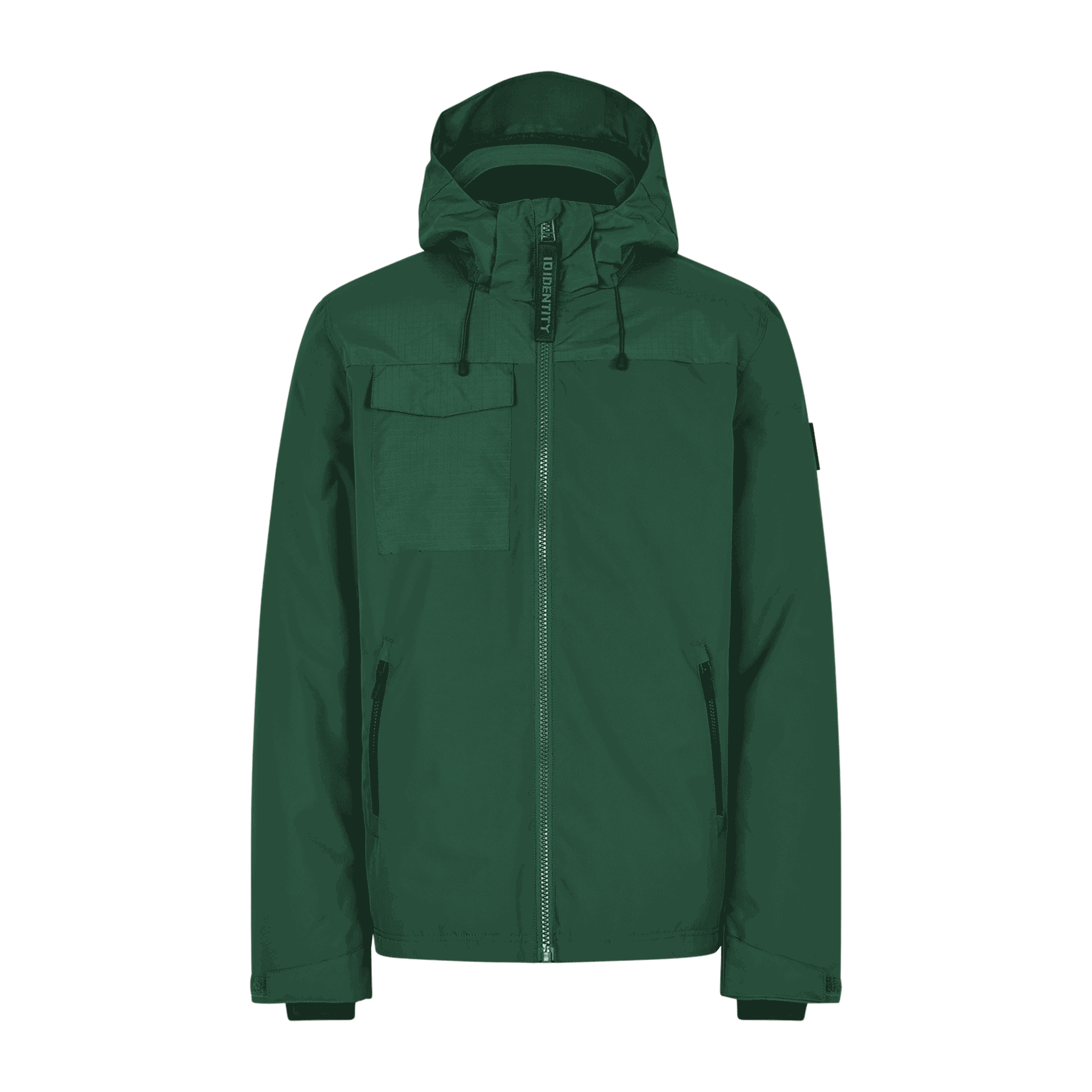 Vihreä Bottle Green Hooded Winter Jacket takki omalla logolla (ID® 0842)