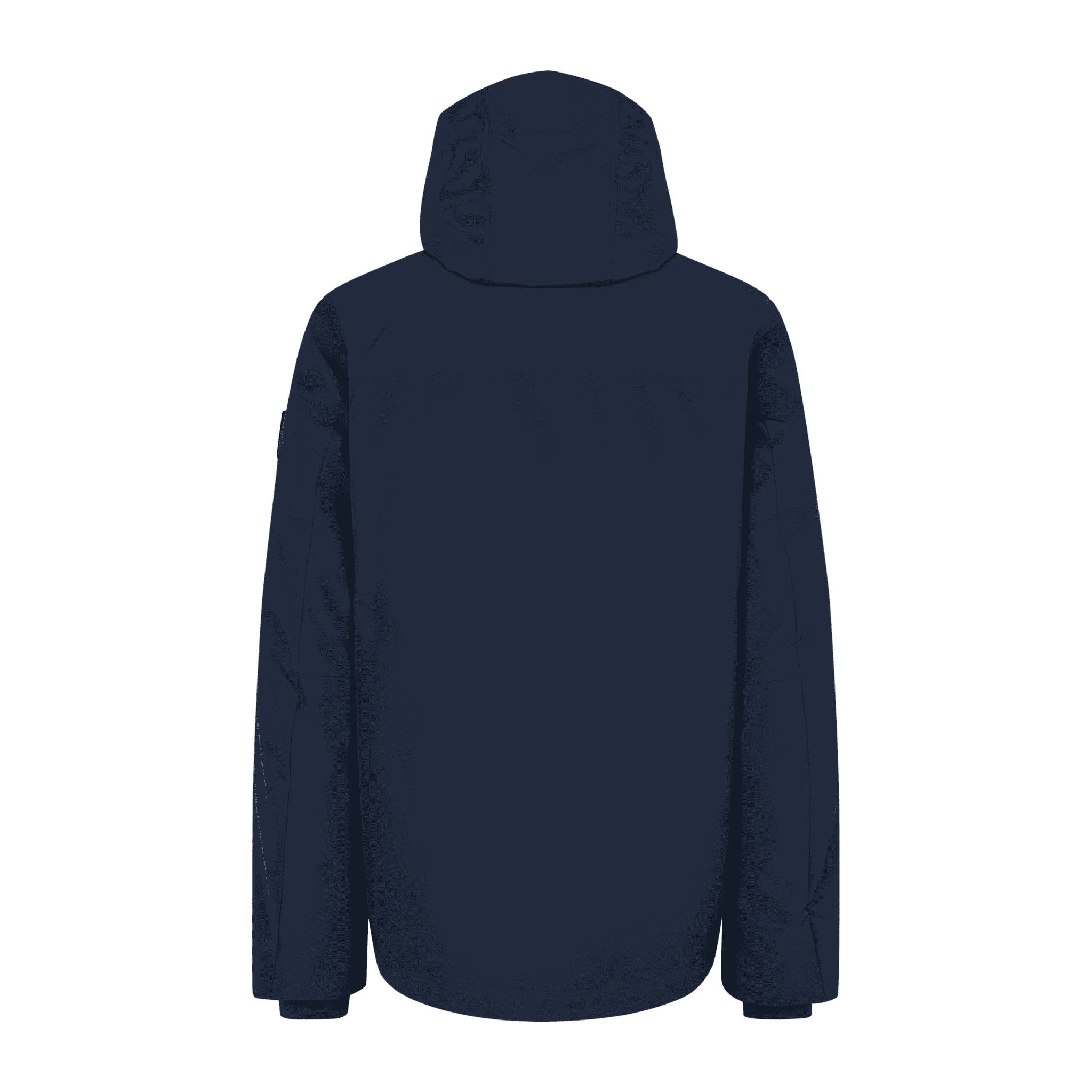 Navy Hooded Winter Jacket takki omalla logolla takaa (ID® 0842)