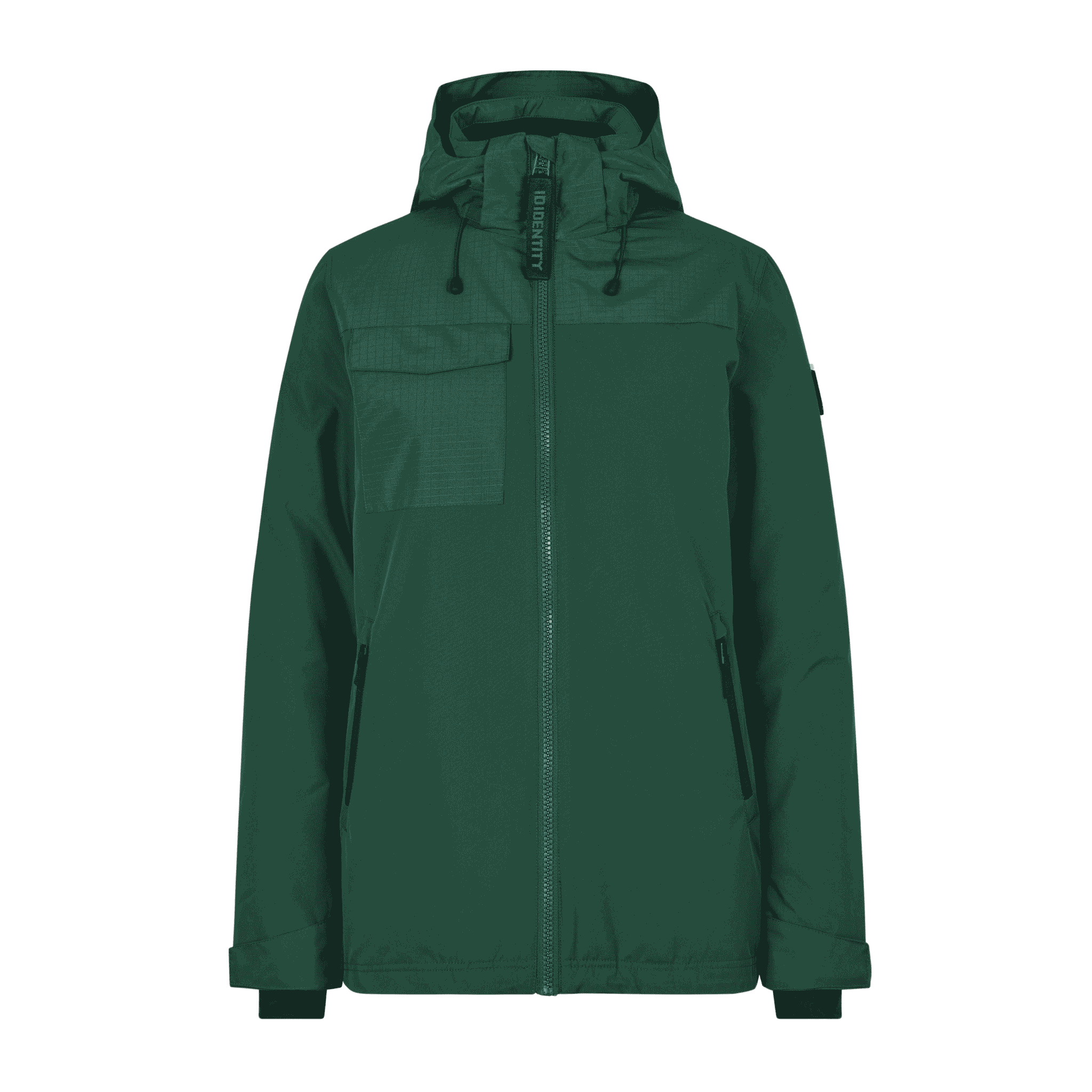 Naisten Hooded Winter Jacket bottle green – lämmin talvitakki logolla