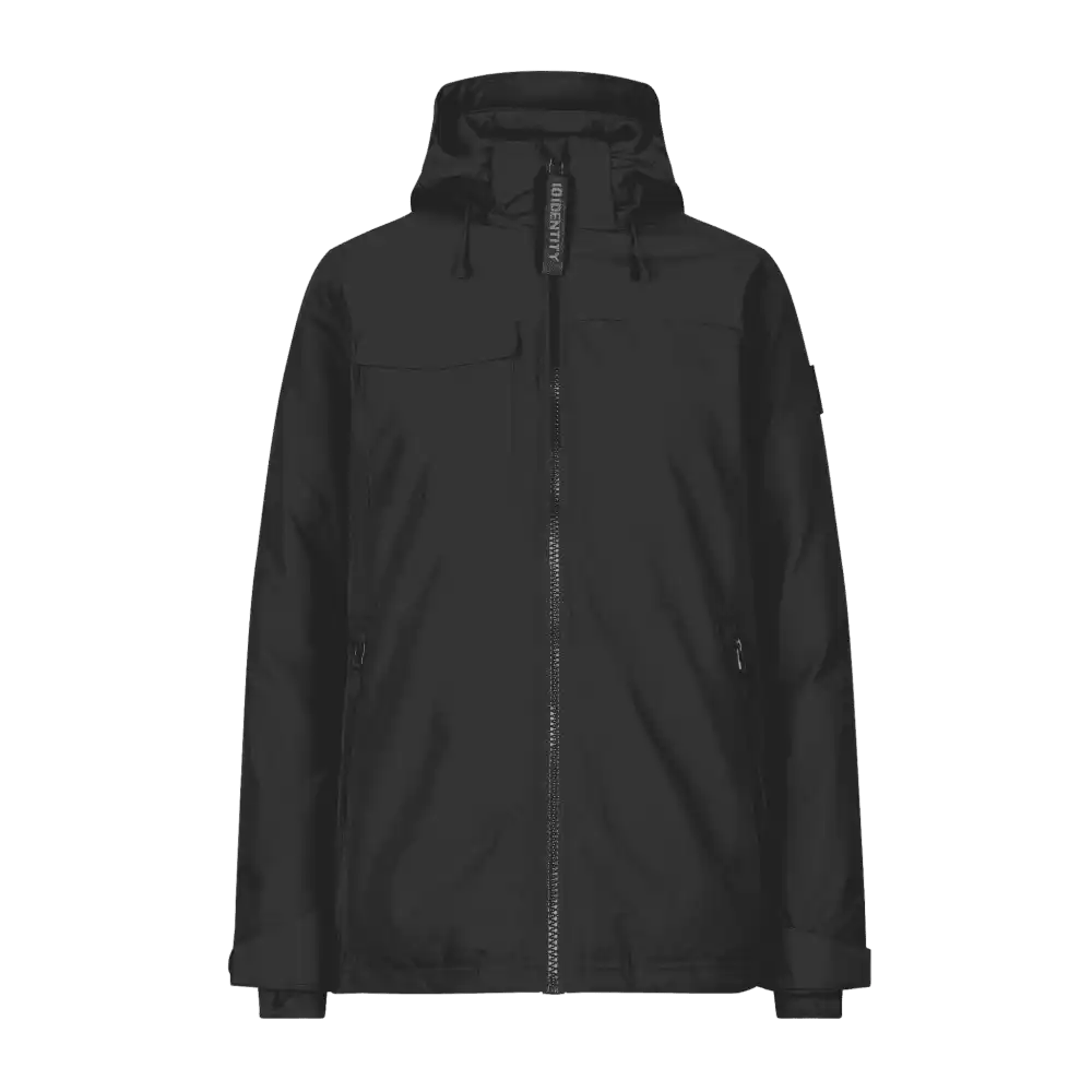 Naisten Hooded Winter Jacket musta – takki omalla logolla