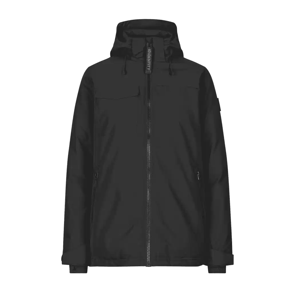 Naisten Hooded Winter Jacket musta – takki omalla logolla