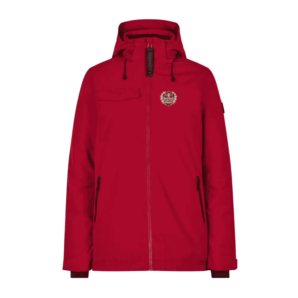 Naisten Hooded Winter Jacket punainen – yritystakki omalla logolla
