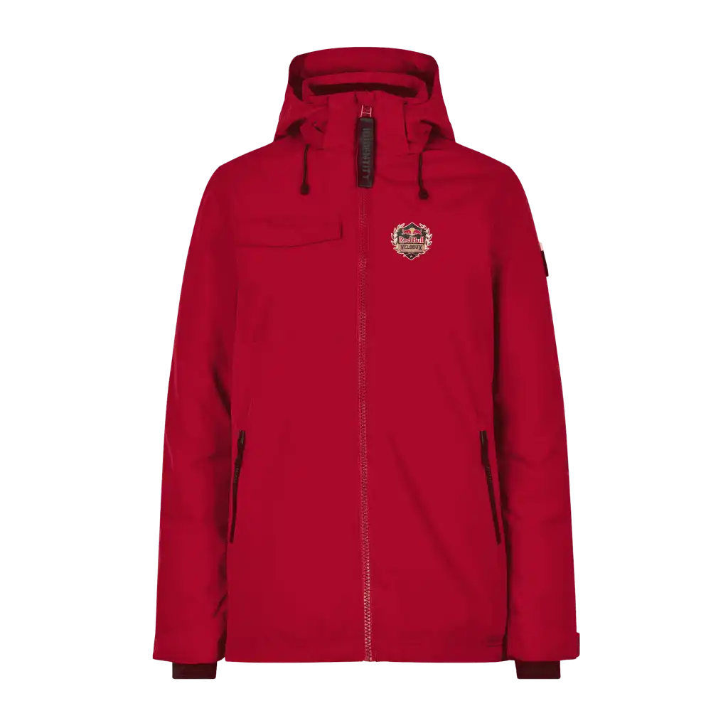 Naisten Hooded Winter Jacket punainen – yritystakki omalla logolla