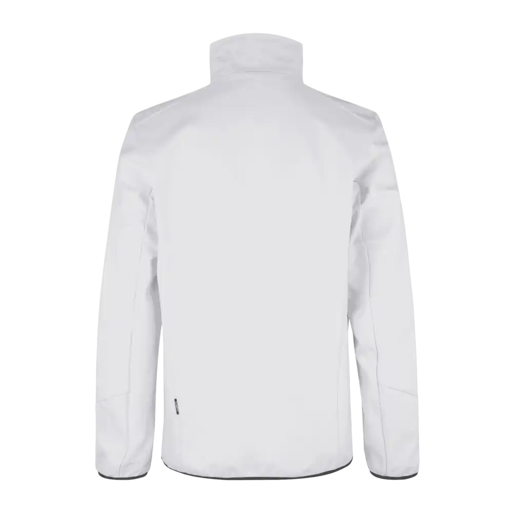 ID® CORE Soft Shell Jacket naiset valkoinen takaa – takki omalla logolla – Colorstop transfer (0856)