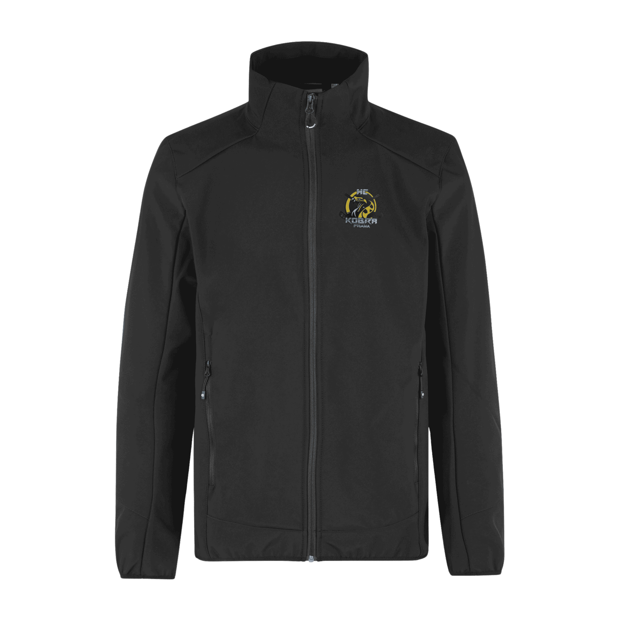 Musta CORE soft shell takki omalla logolla – Colorstop transfer logo