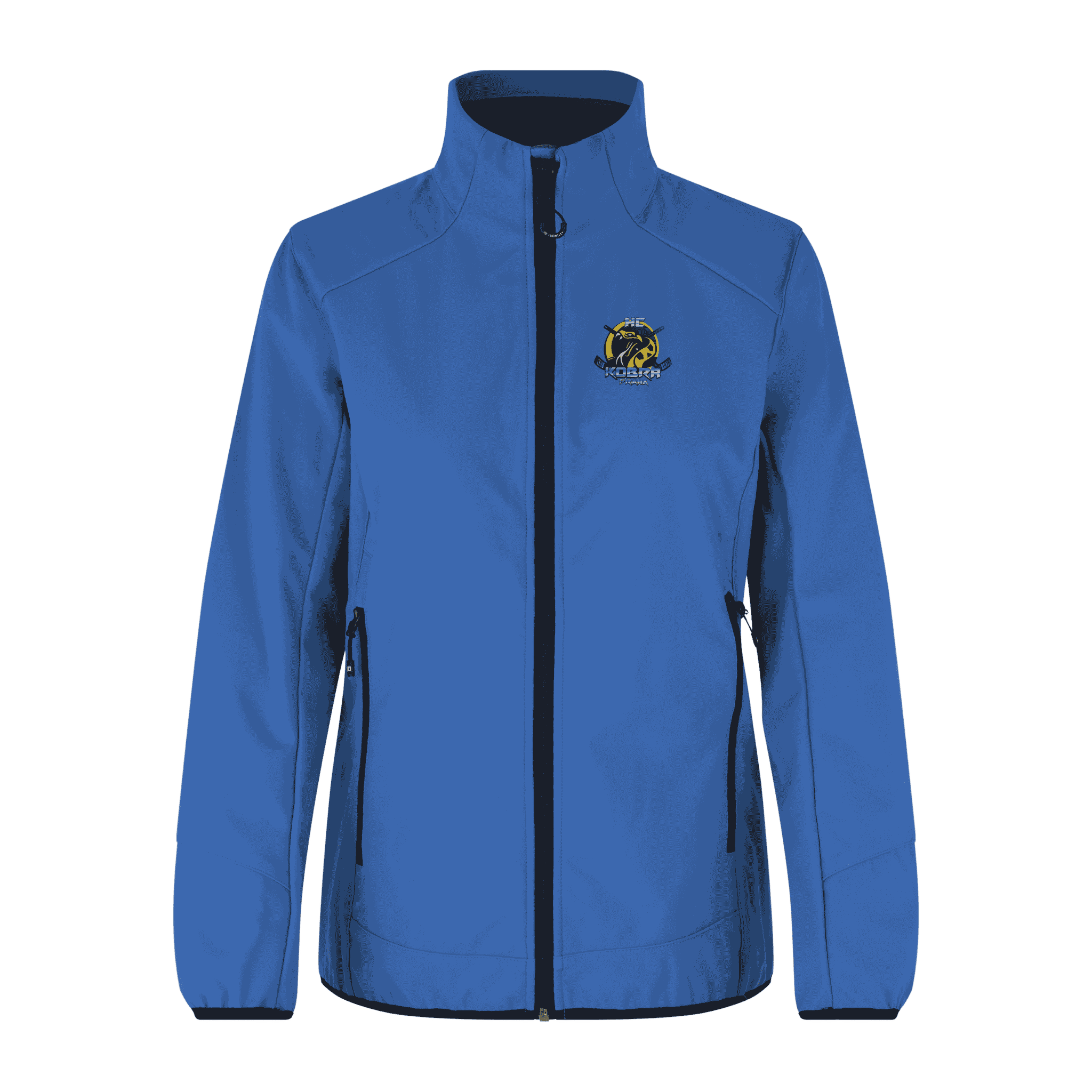 ID® CORE Soft Shell Jacket naiset azur – takki omalla logolla – Colorstop transfer logo (0856)