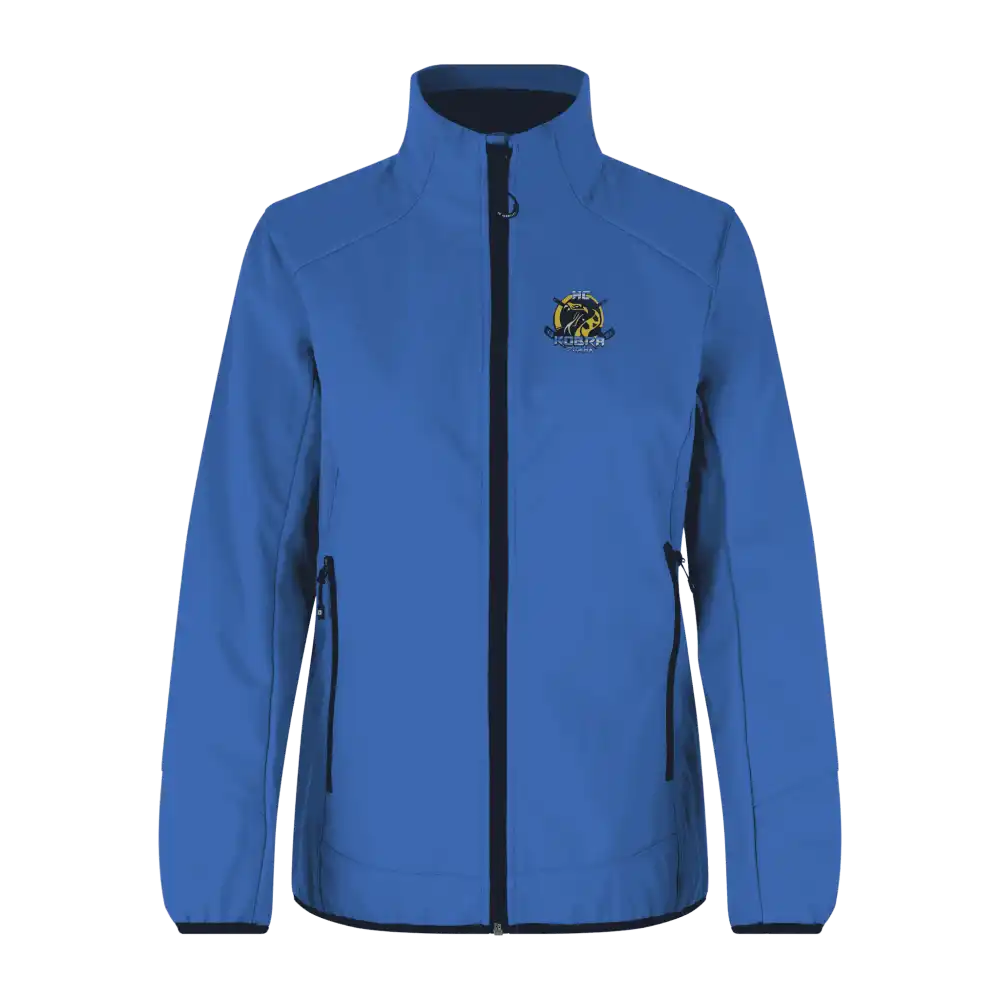 ID® CORE Soft Shell Jacket naiset azur – takki omalla logolla – Colorstop transfer logo (0856)