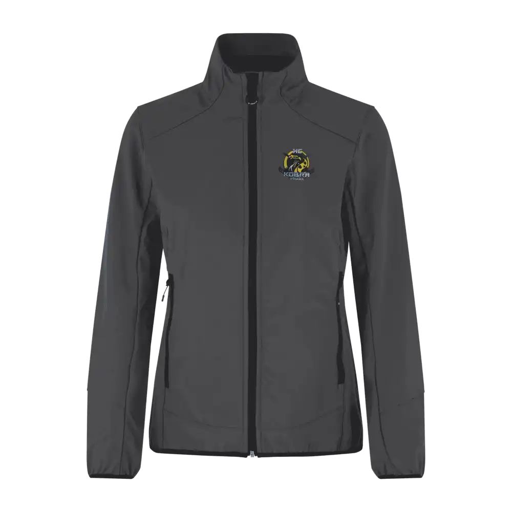 ID® CORE Soft Shell Jacket naiset silver grey – takki omalla logolla – Colorstop transfer logo (0856)