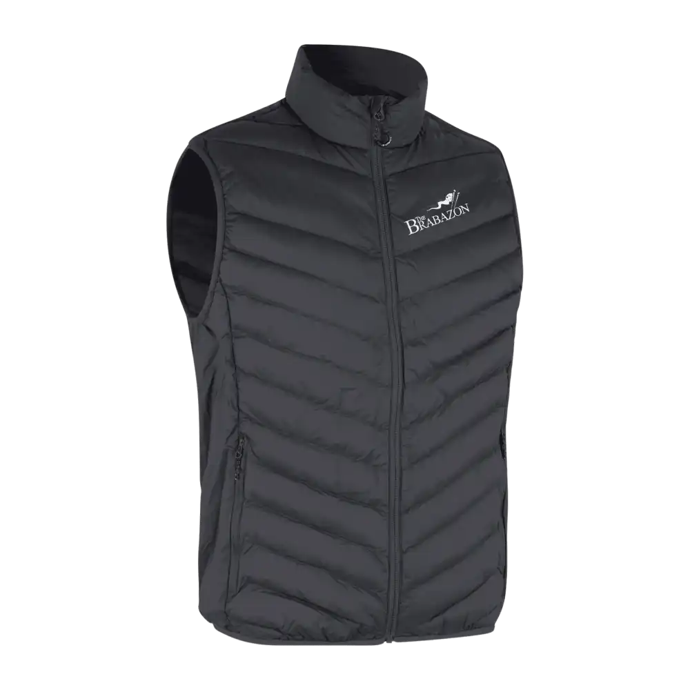 Silver Grey Bodywarmer Stretch liivi yrityksille â brodeerattu logo rinnassa (0892)
