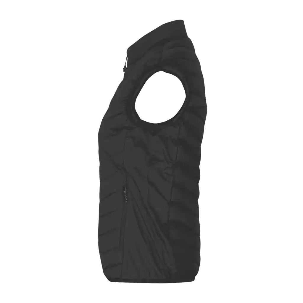 Musta bodywarmer liivi omalla logolla – sivukuva