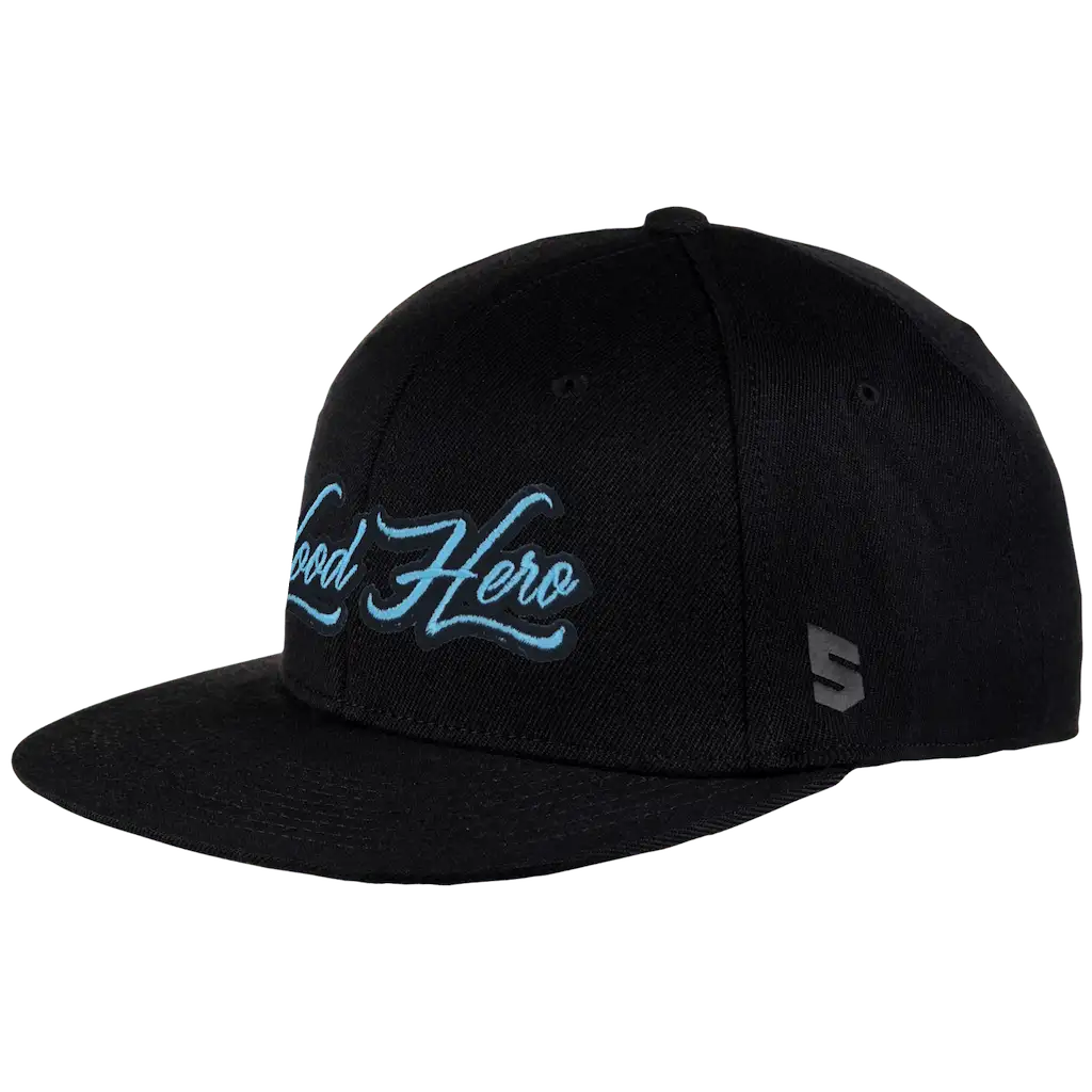 Sabbot Flex fitted suoralippainen lippis omalla brodeeratulla logolla – koko 54 cm (SA2007.3), musta, joustava elastic fit