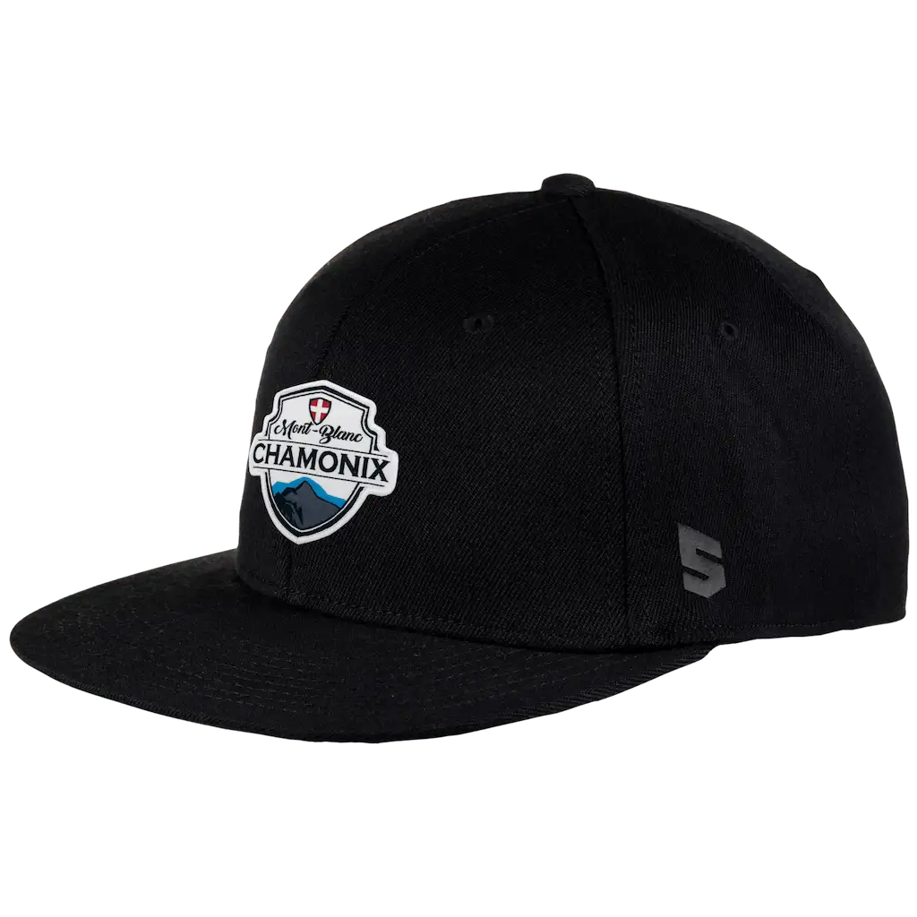 Sabbot Flex fitted suoralippainen lippalakki logolla – kudottu kangasmerkki ommeltuna, premium logo merkkaus