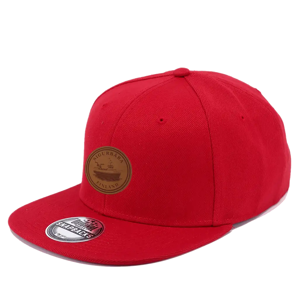 SNAP SOLID coFEE 2021 snapback lippis logolla – Punainen, suoralippa, lasermerkattu merkki