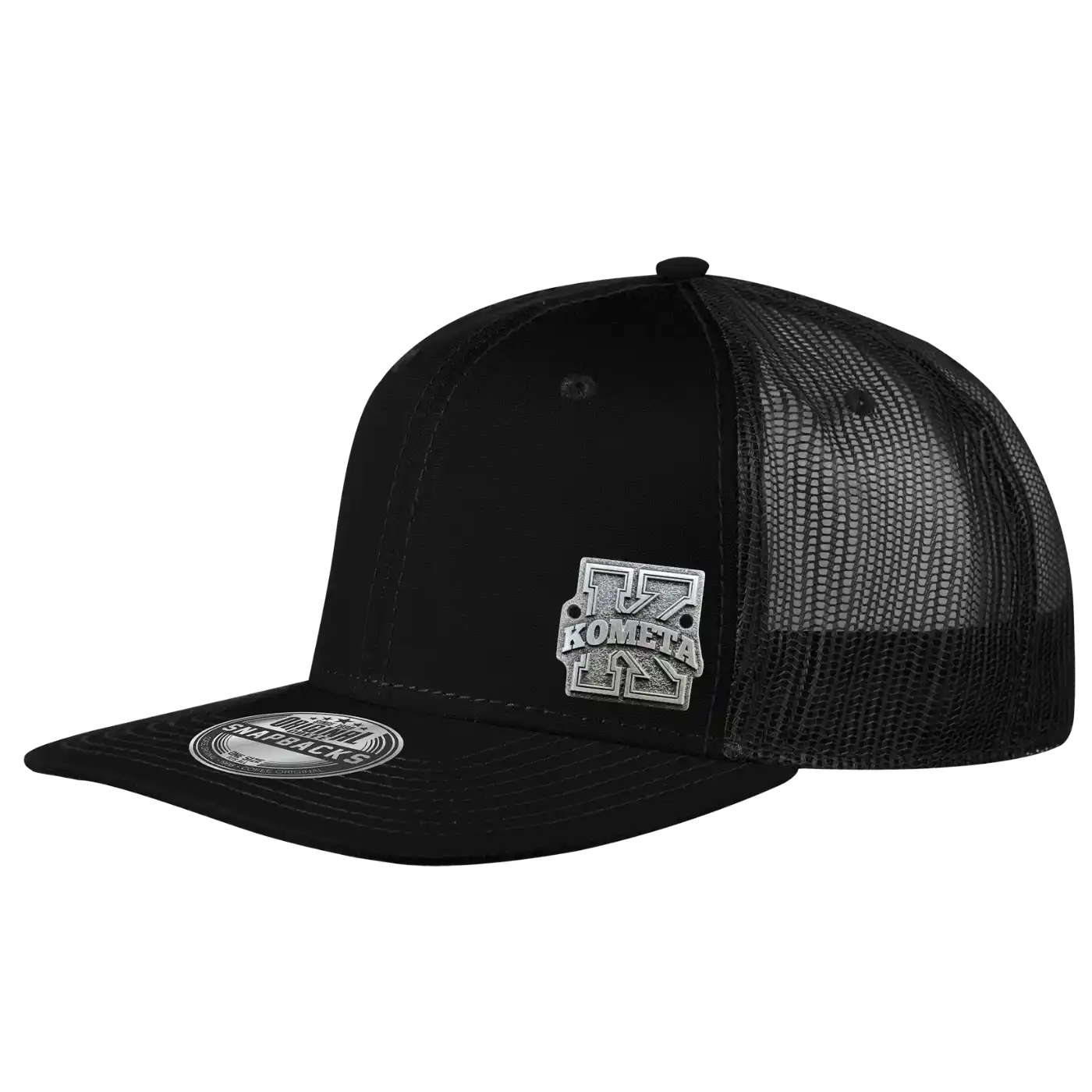 Snap Mesh coFEE 2025 suoralippa snapback lippalakki omalla logolla – metallilogo vasemmassa etupaneelissa