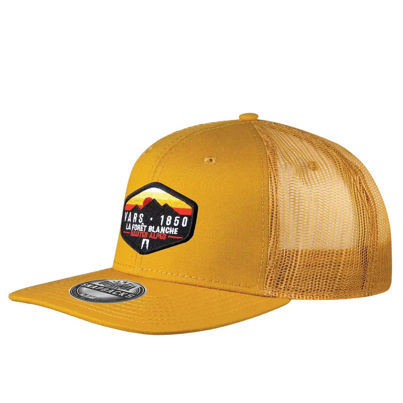 Snap Mesh coFEE 2025 suoralippa snapback lippalakki omalla logolla – brodeerattu kangasmerkki etupaneelissa