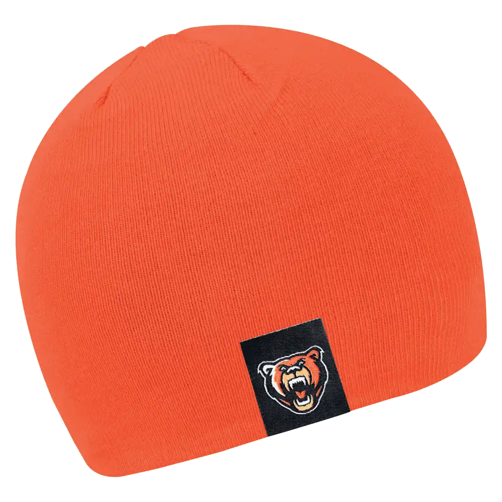 Hunter oranssi Kääntöpipo omalla logolla metsästykseen (coFEE 3007) - Oranssi pipo jossa kangasmerkki logo