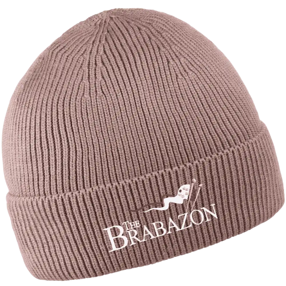 Premium viskoosi pipo omalla logolla - Beige Brodeerattu oma logo