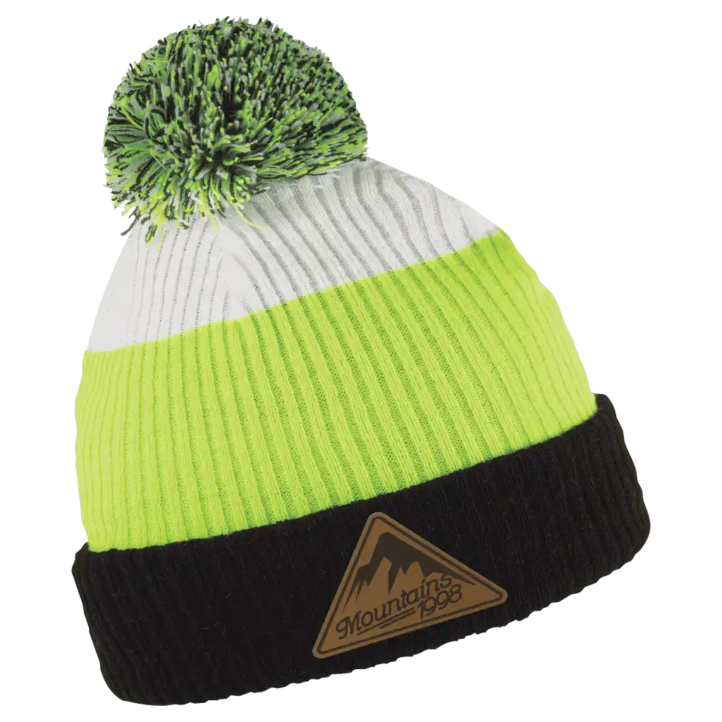 Rada Tupsupipo omalla logolla (coFEE 3011) - 3 värinen pipo - Musta, Neon keltainen ja Valkoinen - Logo toteutettu lasermerkillä.