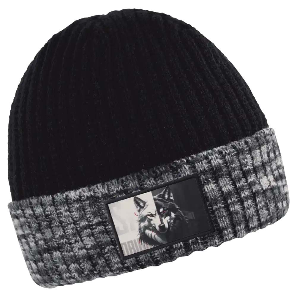 Camouflage Pipo omalla logolla (coFEE 3014) - Musta oma logo tehty painetulla kangasmerkillÀ