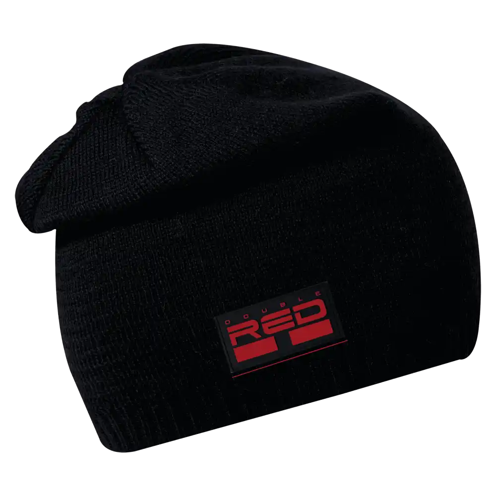 Extended Naisten Merinovillapipo omalla logolla (coFEE 3034) - Musta kumilogo