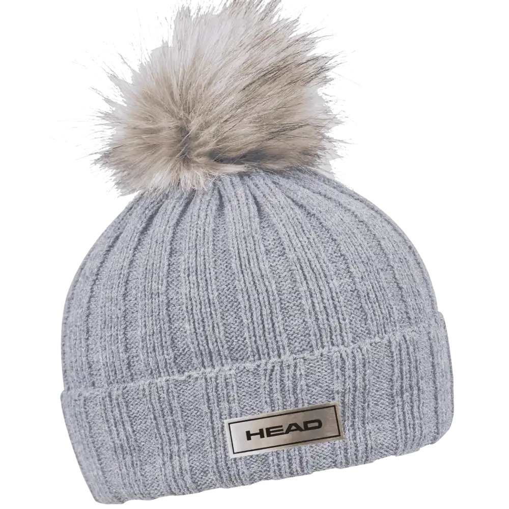 Rib Fur Naisten Tupsupipo omalla logolla (coFEE 3048) - Harmaa pipo, logo laser-merkattu kromi merkki.