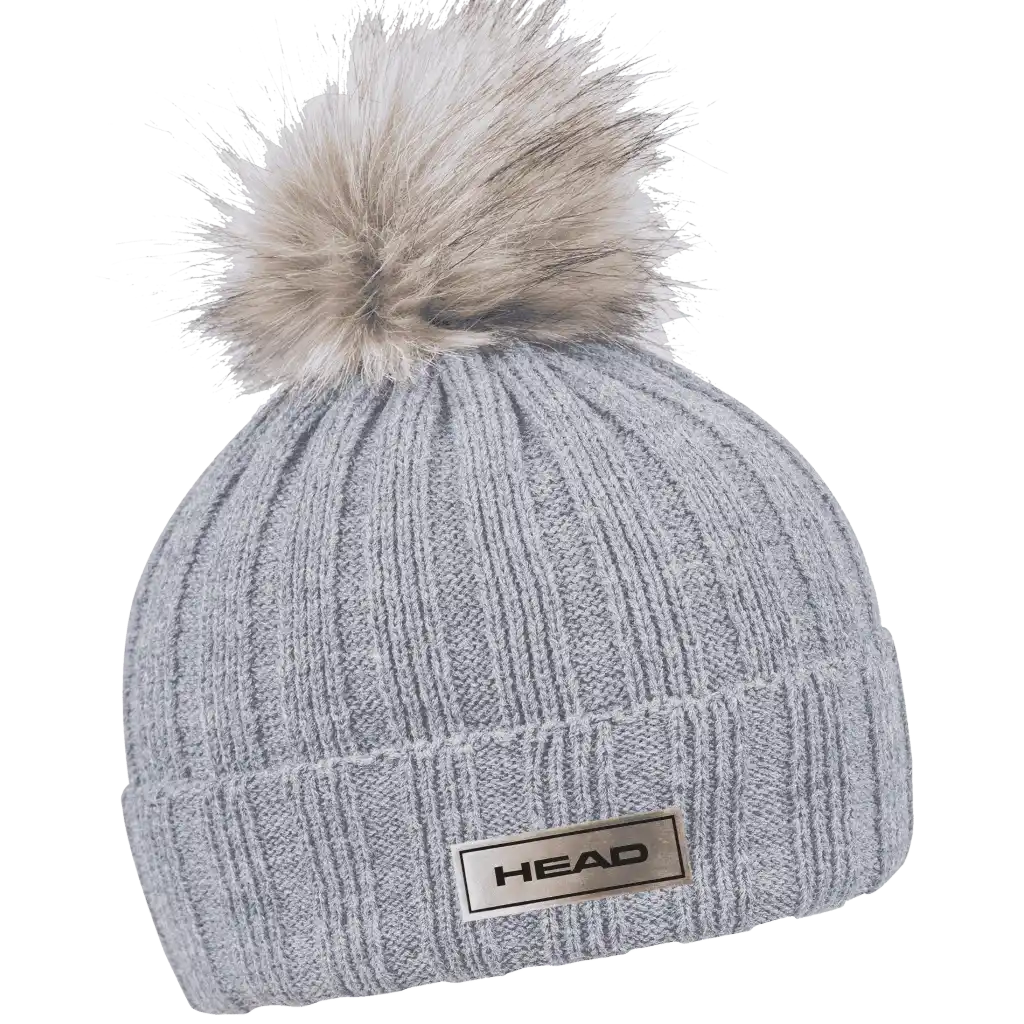 Rib Fur Naisten Tupsupipo omalla logolla (coFEE 3048) - Harmaa pipo, logo laser-merkattu kromi merkki.