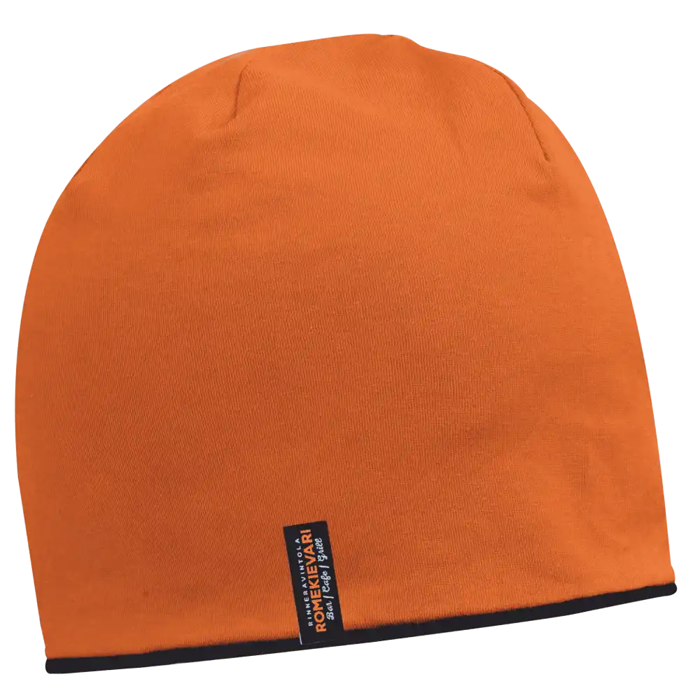 Duo Kääntö-trikoopipo omalla logolla (coFEE 3049) - Oranssi ja Musta