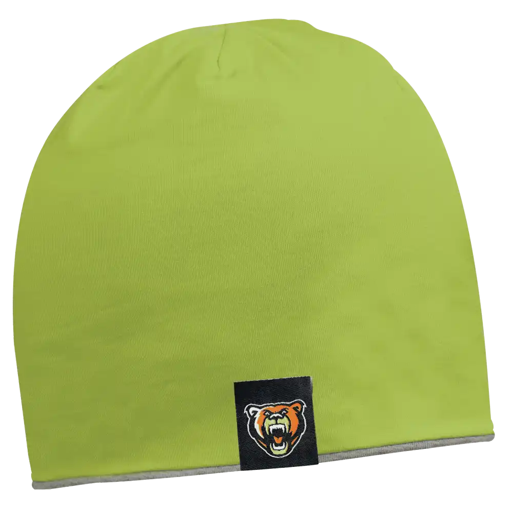 Duo Kääntö-trikoopipo omalla logolla (coFEE 3049) - Lime ja Harmaa