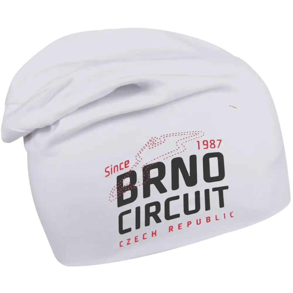 Pitkä Trikoopipo omalla logolla (coFEE 3004) - Valkoinen silkkipainettu logo