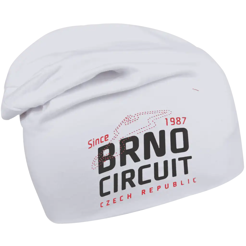 Pitkä Trikoopipo omalla logolla (coFEE 3004) - Valkoinen silkkipainettu logo