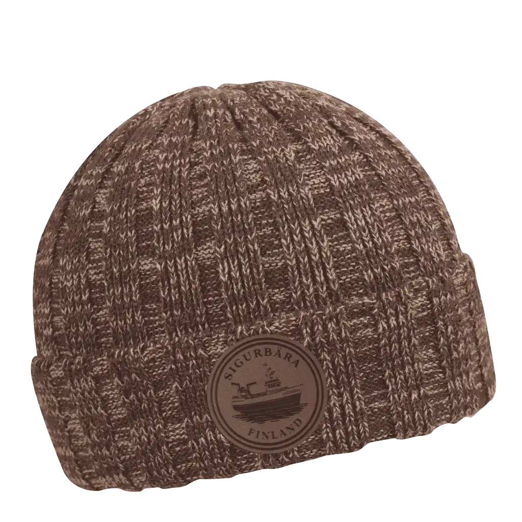 Fold Street Pipo omalla logolla (coFEE 3051) - Ruskea logo nahkamerkillä